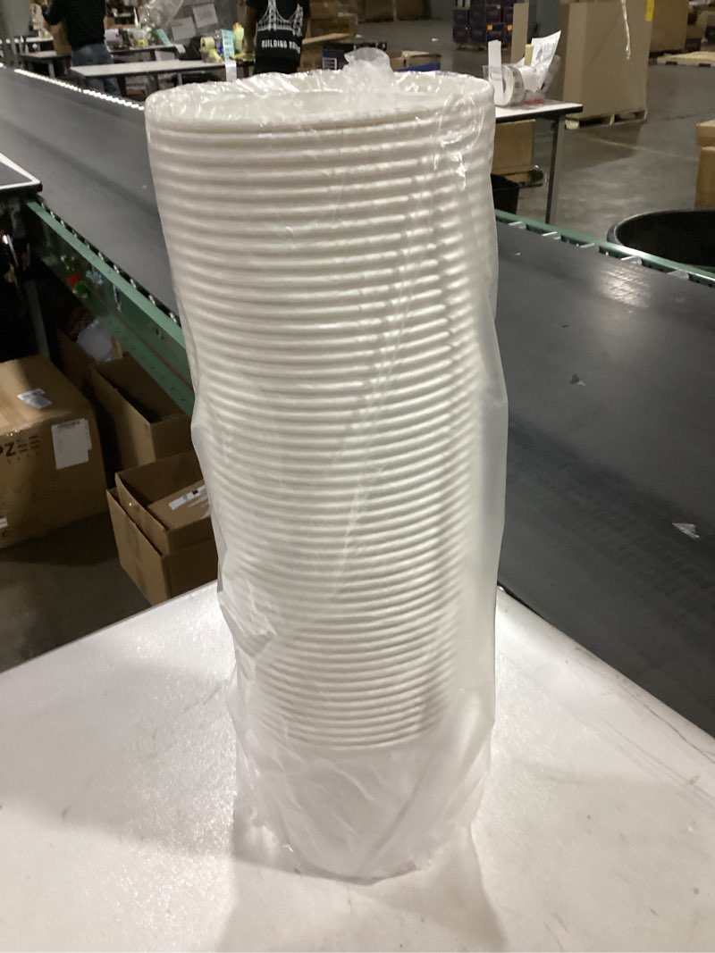 Condition photo showing New/Like New for Hoolerry 50 Pcs Disposable Paper Bucket 85 oz White Cardboard Ice Bucket Bulk Ice Holder for Party Food Container Supplies