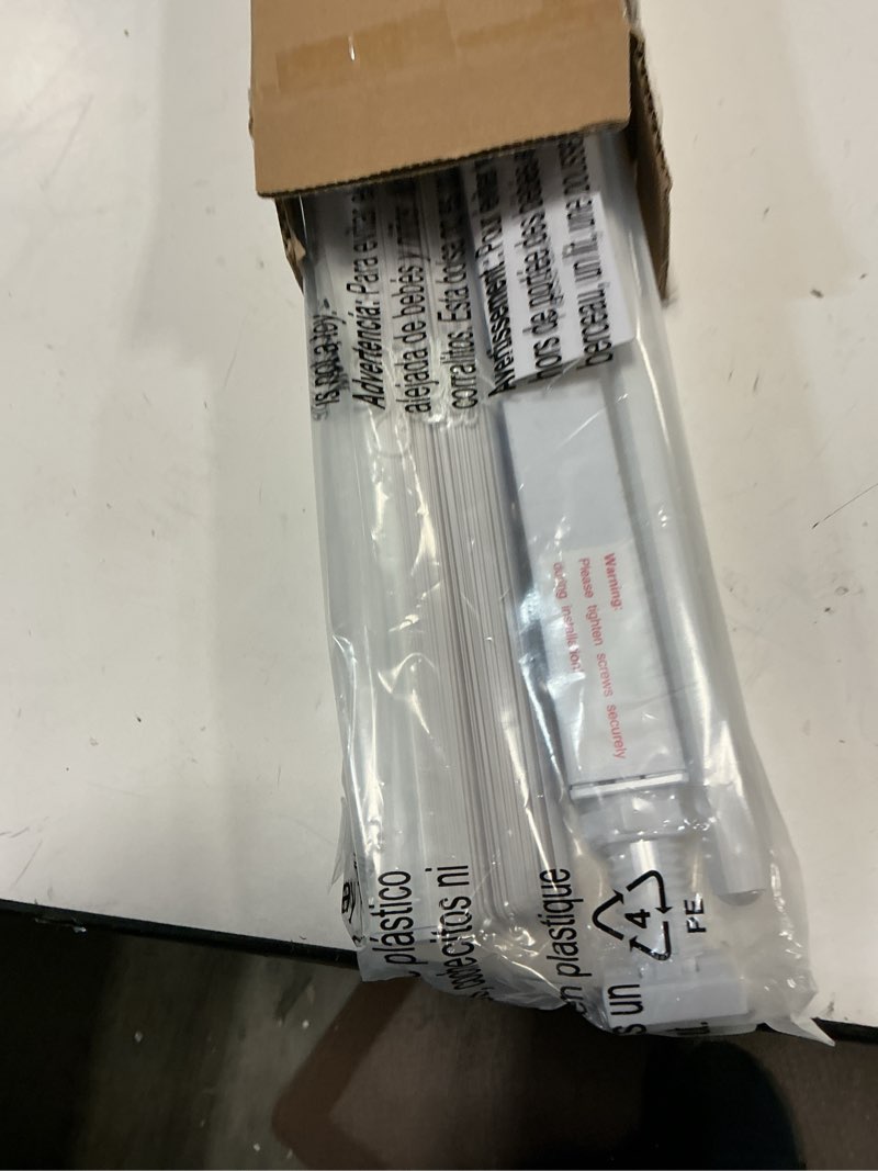 Condition photo showing As Is for lazblinds no tools no drill 1" vinyl mini blinds, cordless blinds for windows, light filtering horizontal window blinds & shades, 21" w x 36" h, white cordless-white 21" w x 36" h