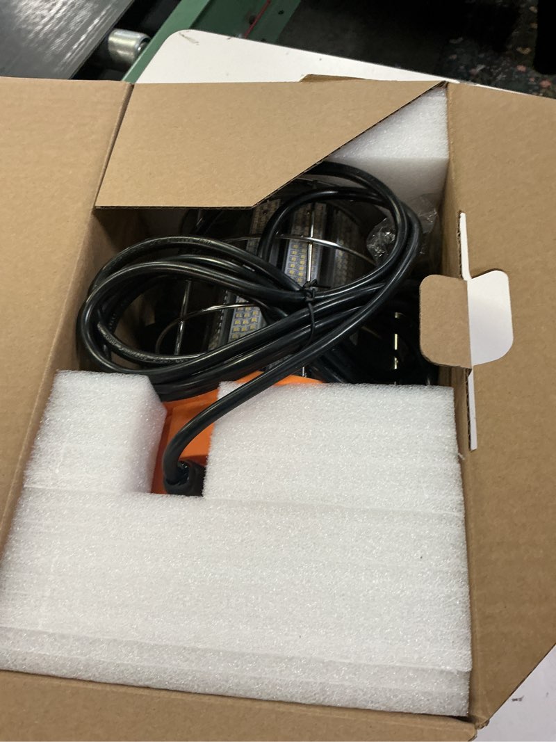 Condition photo showing Good Condition for 400W LED Temporary Work Light,Portable Hanging Construction Work Light,5000K 56000LM,with ON/Off Button & Hook Jobsite Lighting 400 Watt