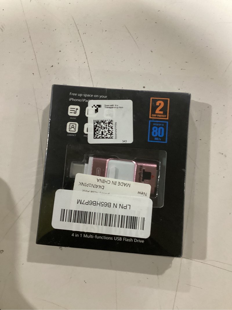 Condition photo showing New/Like New for Flash Drive for iPhone 256GB, 4 in 1 USB Type C Memory Stick, Photo Stick External Storage Thumb Drive for iPhone iPad Android Computer, Rose Pink 256GB B-Rose Pink