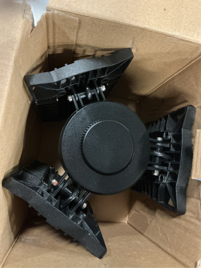 Condition photo showing As Is for utilitech 1-ft 8000-lumen black 3-light led diffuser garage shop light
