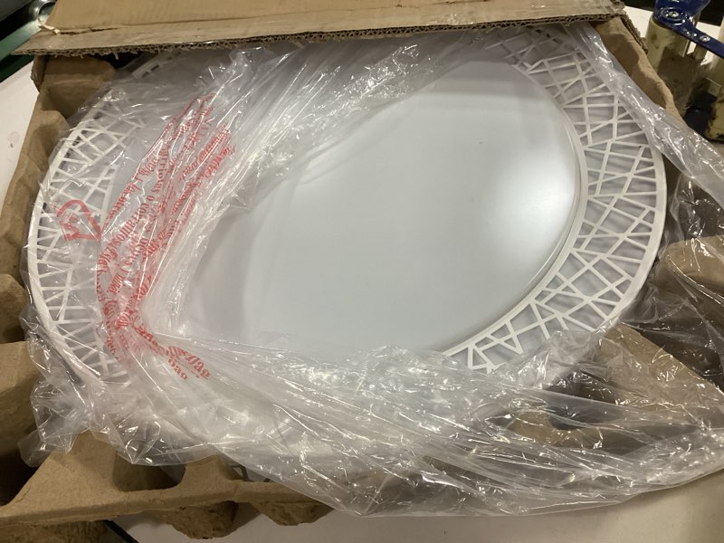 Condition photo showing Good Condition for lightania 20 inch flush mount ceiling light, modern white led ceiling light fixture, 42w 4000lm 2700-6500k adjustable, dimmable ceiling lights for bedroom, kitchen, hallway, bathroom, etl listed 20 inch white
