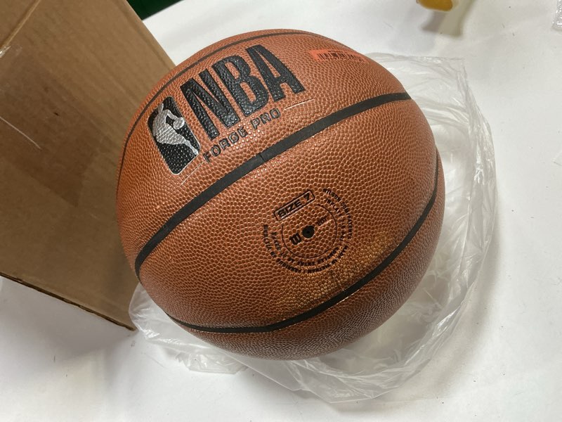 Condition photo showing As Is for Wilson NBA Forge Pro Indoor/Outdoor Basketball - Brown, Size 6-28.5" Forge Pro Size 6 - 28.5" Brown