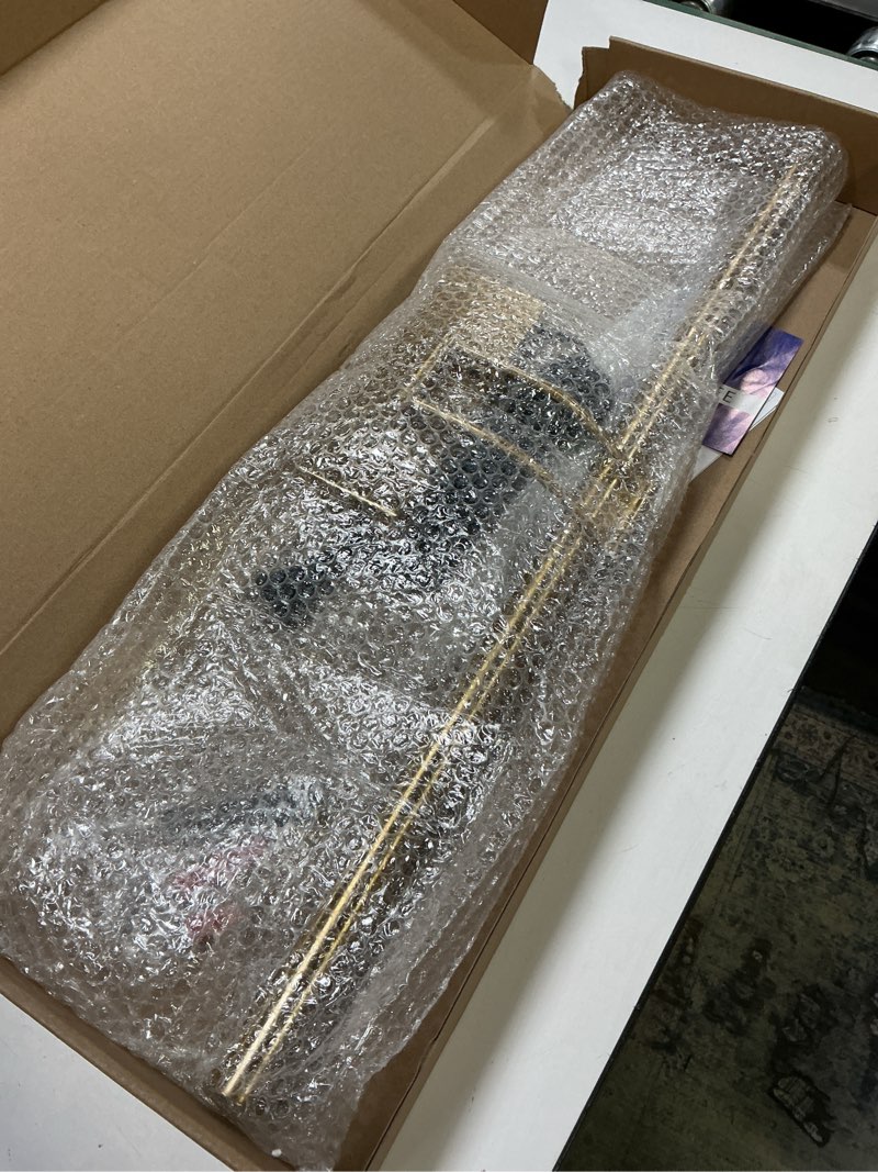 Condition photo showing Good Condition for plug in picture light for wall mural art light with on/off switch, 3000k warm white brightness adjustable gallery painting lights for picture display dartboard art work (brush gold, 24inch) brush gold 24inch