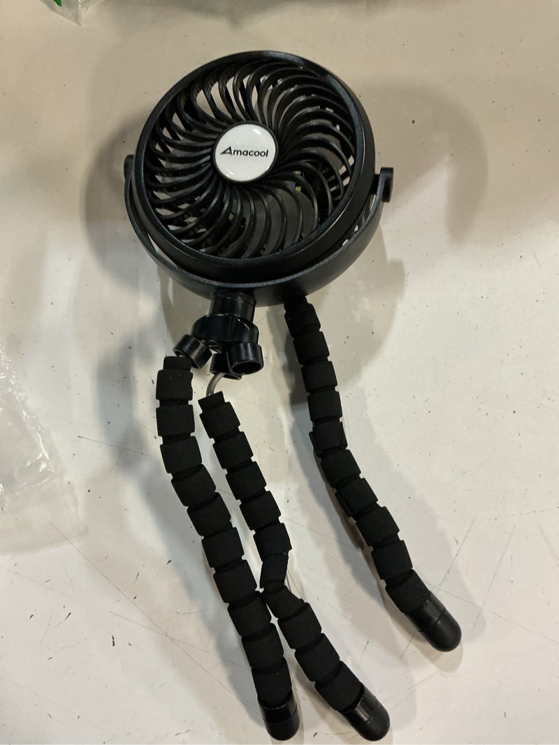 Condition photo showing Good Condition for amacool battery operated stroller fan, baby travel essentials for beach disney, newborn boy & girl showers gifts registry search, rechargeable clip on fan for car seat wagon crib bike treadmill black