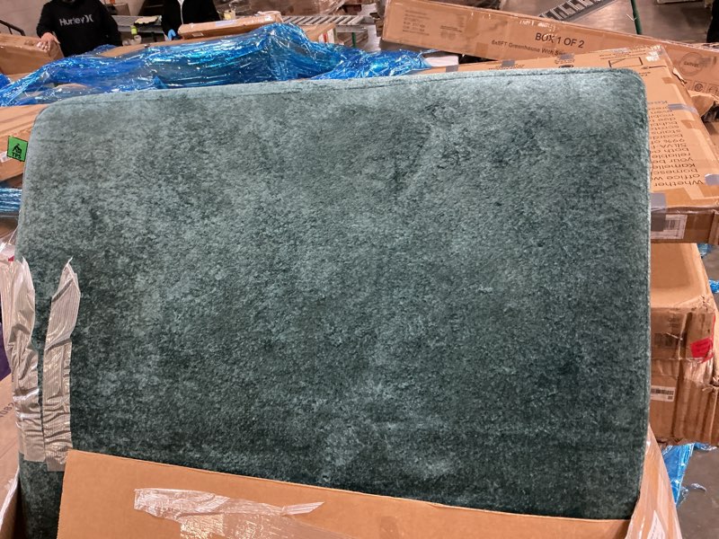 Condition photo showing As Is for Bellaire button tufted upholstered sectional teal(similar no same)