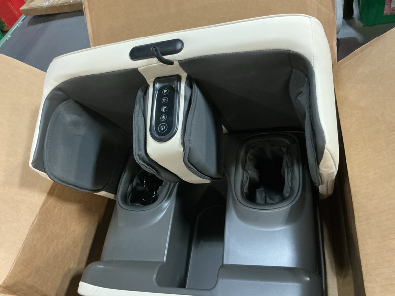 Condition photo showing Good Condition for COMFIER 2-in-1 Shiatsu Foot Massager&Foot Rest,Foot and Calf Massager with APP Control,Heated Feet Massager for Foot Pain Relief,Gifts for Men Women Off-white