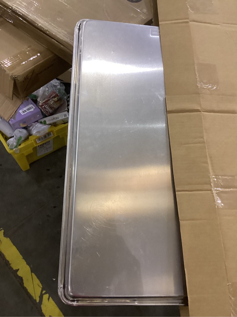 Condition photo showing As Is for Nordic Ware Aluminum Full Size Sheet Pan 26 x 18 inches for commercial oven use, Full Sheet, 2-Pack (For Commercial Oven Use., Not for standard home ovens)