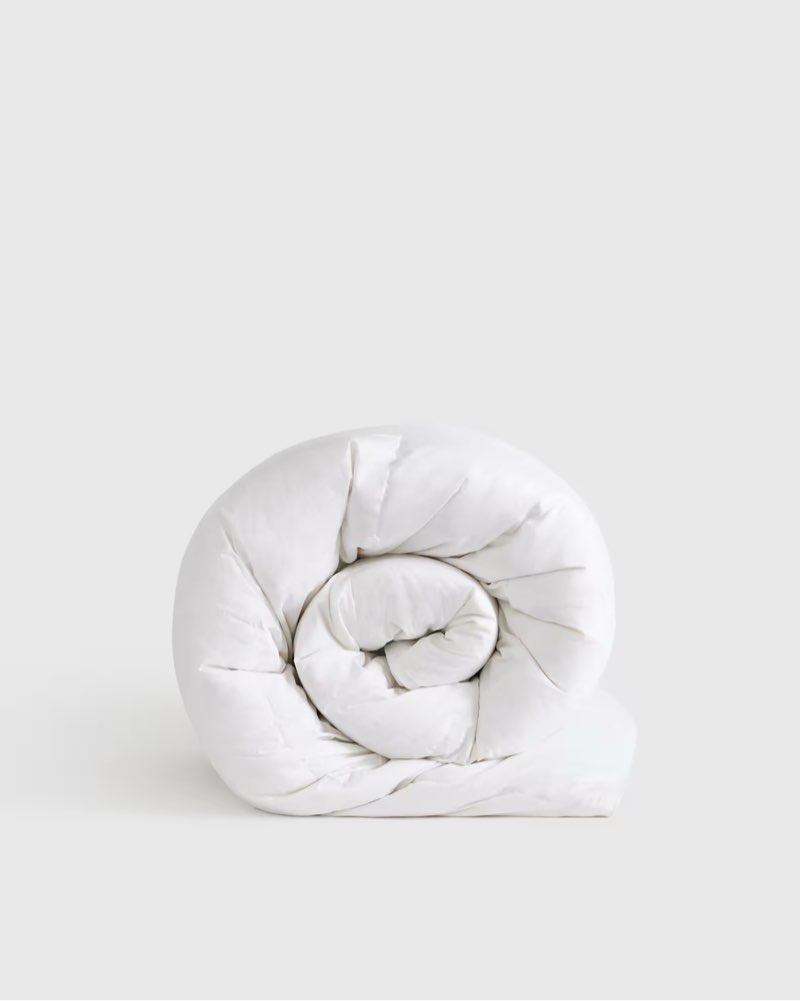 Quince Premium Down Alternative…Twin lightweight premium microgel, 300 Thread Count Cotton Sateen