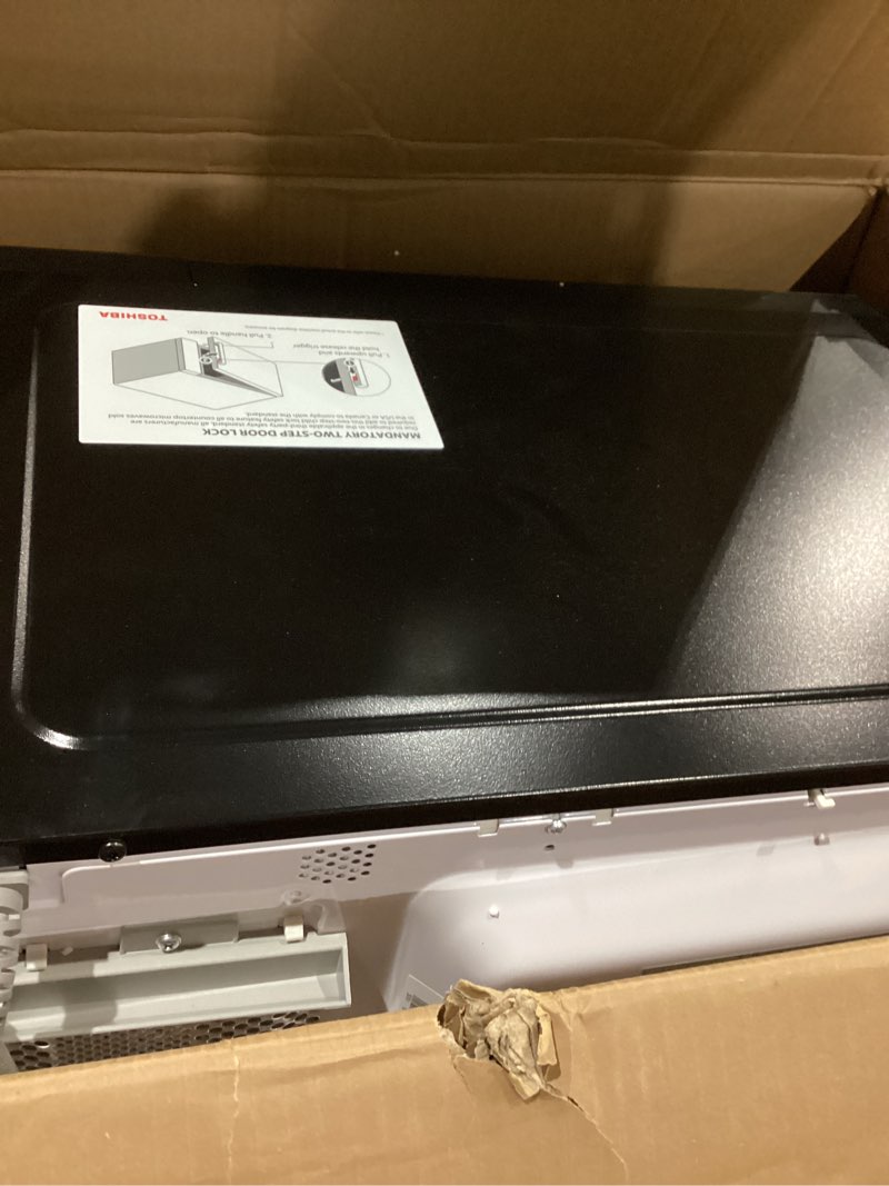 Condition photo showing Good Condition for TOSHIBA ML4-EM12PA(BS) Countertop Microwave Oven with Stylish Design As Kitchen Essentials, Smart Sensor, 13 Auto Menus&Mute Function, 1.2 Cu Ft with 12.4" Turntable, 1000W, Black Stainless Steel