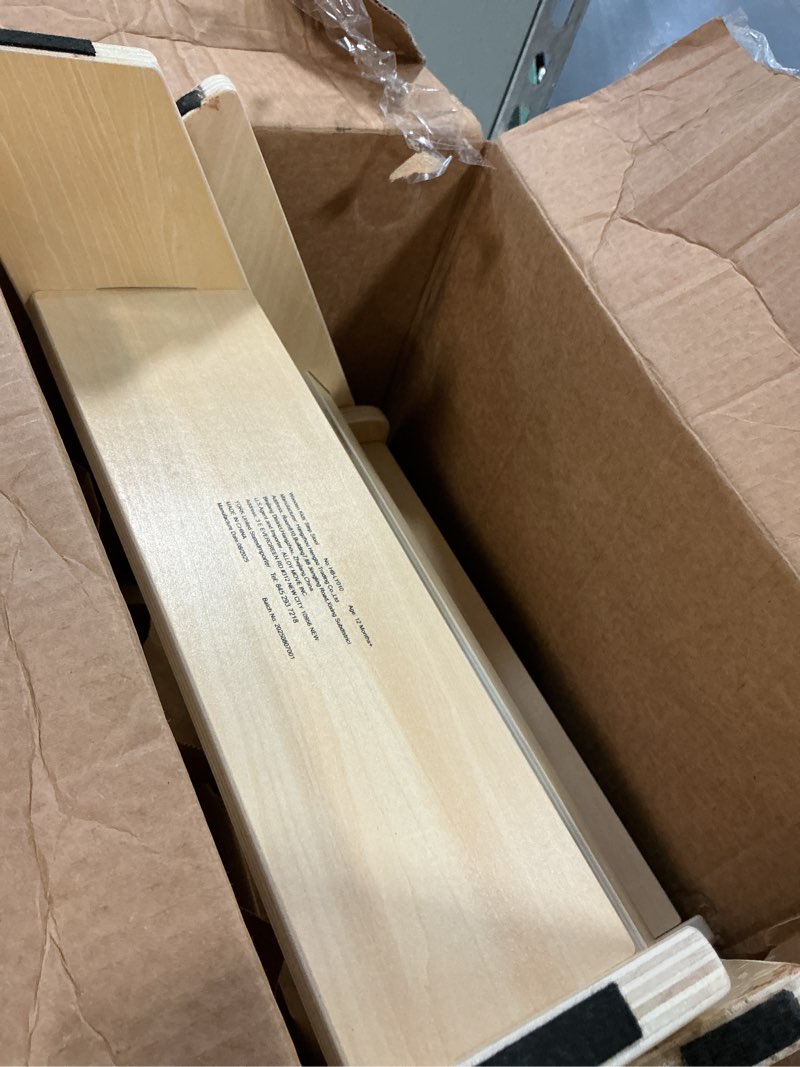 Condition photo showing As Is for Wooden 2 Step Stool for Kids Bathroom Foldable 2-Step for Toilet Potty Training, Child Stepping Stool for Kitchen Nursery Bedroom Black