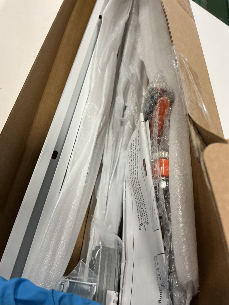 Condition photo showing Good Condition for felidesign curtain track, ceiling curtain track for room divider, ceiling mount rail set with roller hooks, white, 6ft - 9ft