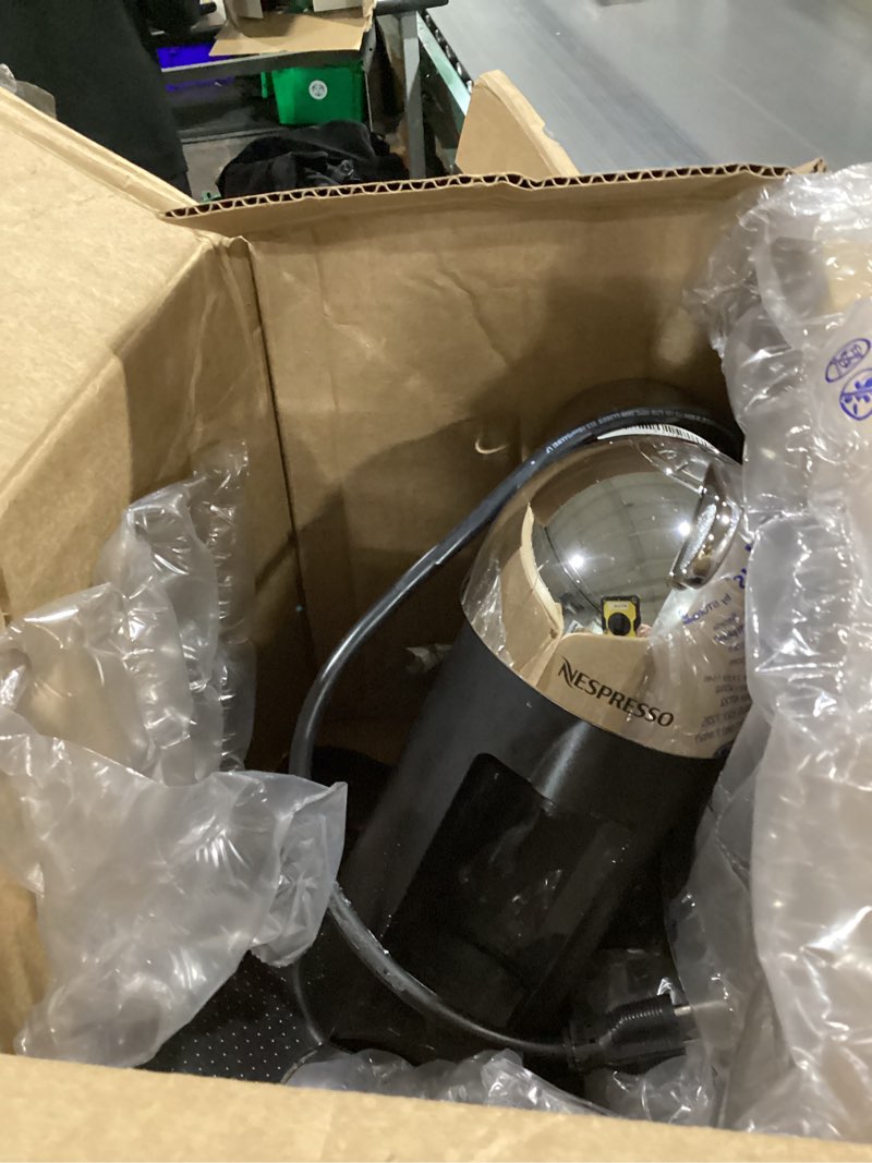 Condition photo showing As Is for Nespresso Vertuo Coffee and Espresso Maker by Breville, Chrome Machine Chrome