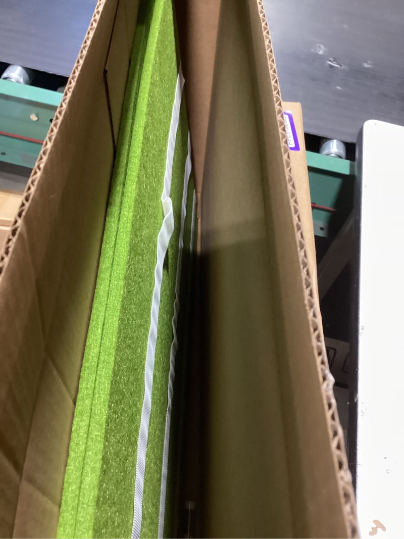 Condition photo showing Good Condition for bulletin board, 36 x 24 inches felt board - decorative pin board, cork board alternative for wall, 3' x 2' foldable picture board self-adhesive vision board with 20 pushpins - foliage green