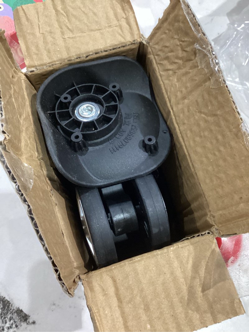 Condition photo showing As Is for 1 Pair Luggage Suitcase Wheel, Wheels Replacement Travel Baggage Caster Wheels 360° Swivel, Universal Trunk Portmanteau Wheel Spare Part Replacement 4 holes for Luggage Suitcase