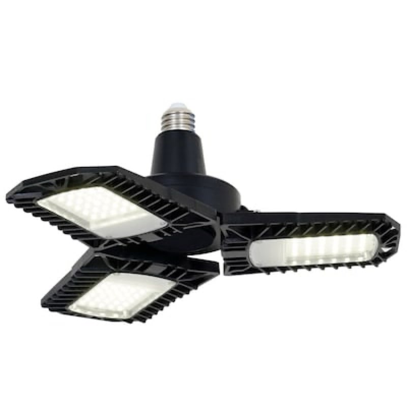 Utilitech 1-ft 8000 Lumens Black 3 -Light LED Diffuser Garage Shop Light