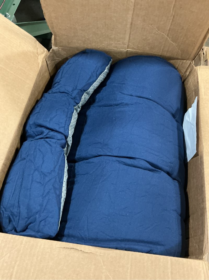 Condition photo showing Good Condition for Waterproof Long Lounger Chair Cushion Outdoor Chaise Lounge Chair Cushions with Ties, Patio Recliner Thickened Lounge Chair Cushions for Indoor 74.4 x 22 x 4.7 Inches, Cushion Only (Blue)