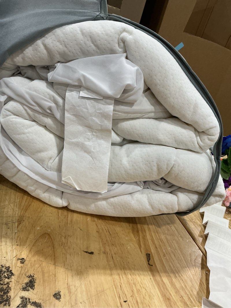 Condition photo showing New/Like New for queen memory foam & down alternative mattress pad - casaluna™: certipur-us & oeko-tex certified, fits 20" depth