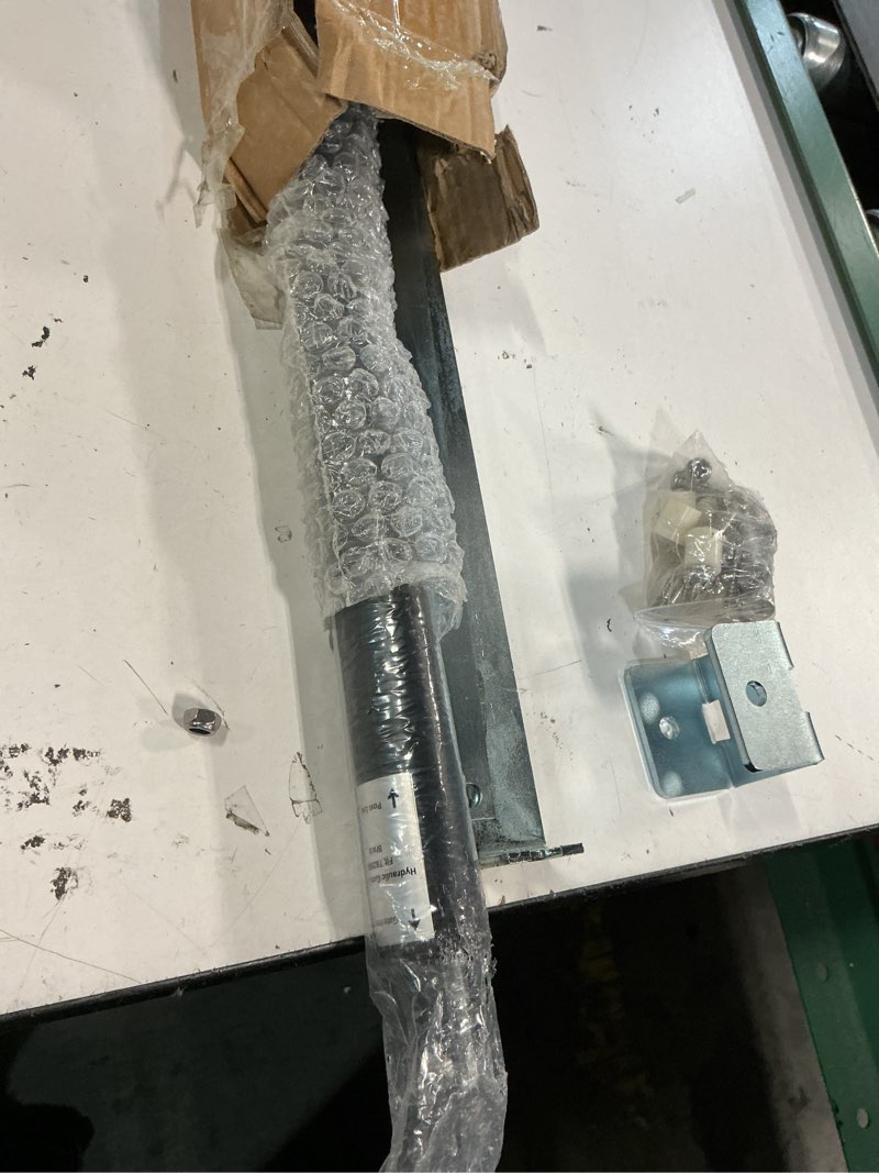 Condition photo showing As Is for upgraded tb200b hydraulic door closer set, heavy-duty outdoor type, suitable for weight 50 to 140 pounds, width 40 to 64 inches, suitable for farms, ranches, fences, warehouses, stadiums, courtyards