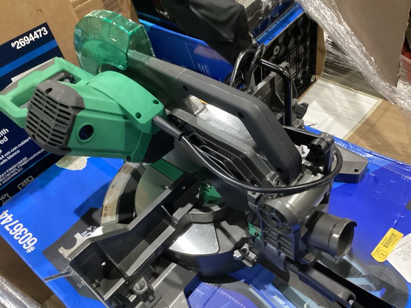 Condition photo showing As Is for metabo hpt 12-in 15 dual bevel compound corded miter saw