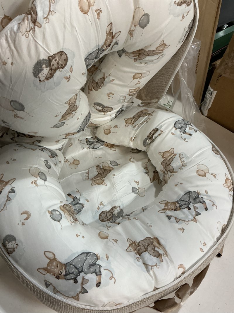 Condition photo showing Good Condition for baby lounger-infant lounger for newborn 0-24 months, portable baby nest for home and travel, 3 in 1 newborn lounger with pure cotton cover, breathable & soft infant nest for boys & girls