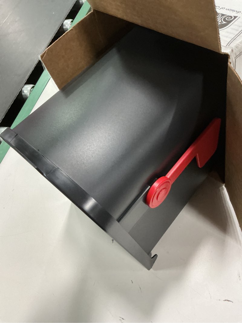 Condition photo showing Good Condition for Architectural Mailboxes Parsons Medium Capacity, Plastic Post Mount Mailbox, Black