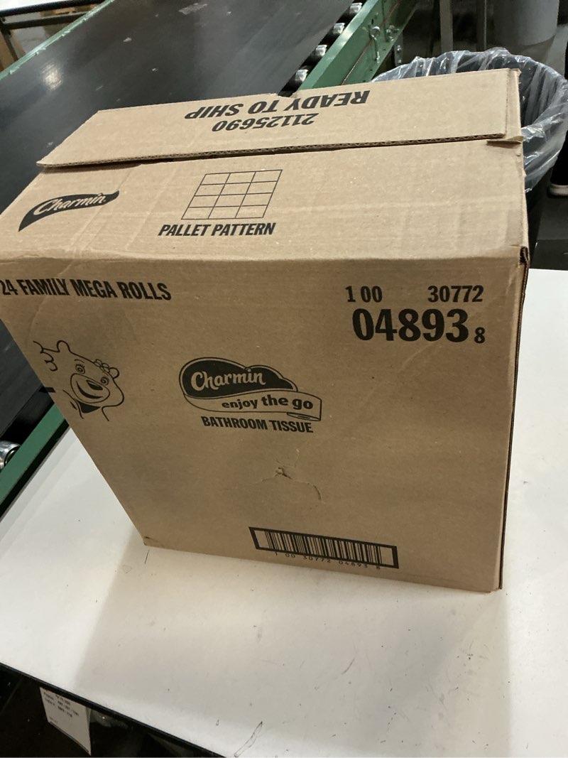 Condition photo showing New/Like New for charmin ultra strong clean touch toilet paper, 24 family mega rolls = 120 regular rolls family mega 24 rolls (275 sheets)