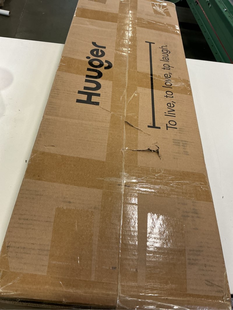 Condition photo showing New/Like New for Huuger Folding Desk with Storage Shelf, 31.5 Inch Foldable Computer Table for Small Spaces, Space Sa