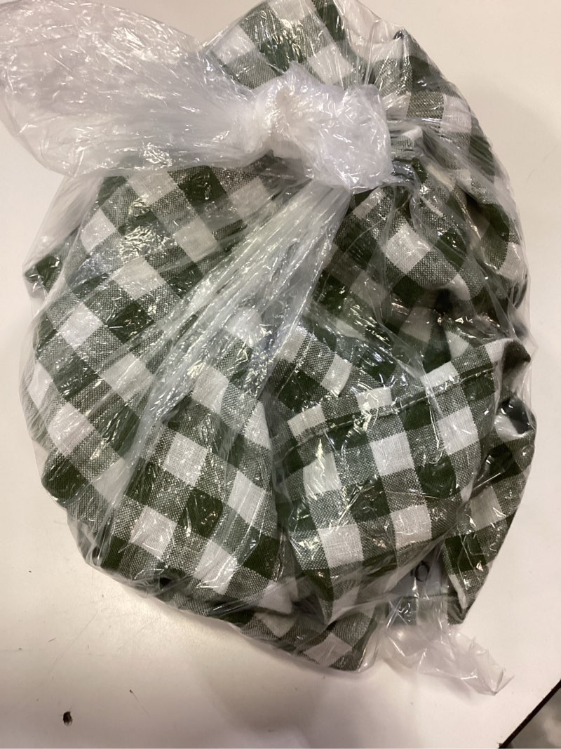 Condition photo showing New/Like New for european linen sham set standard olive gingham 2pc