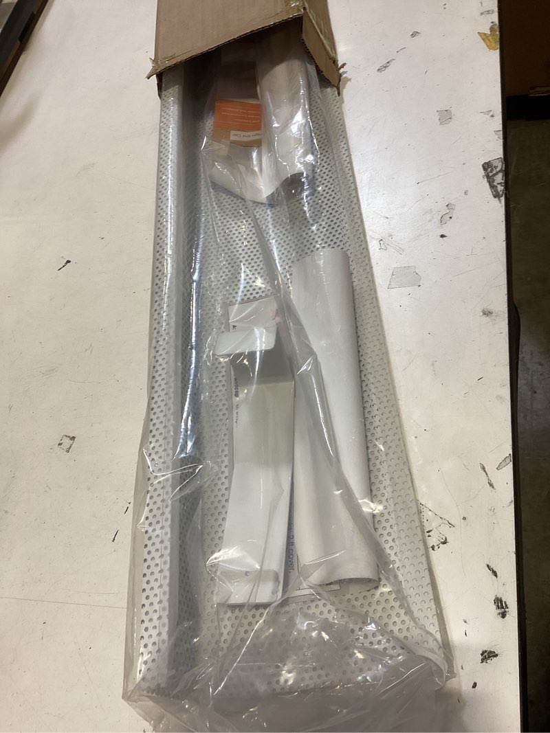 Condition photo showing Good Condition for sdsnte 6ft steel easy slip-on baseboard heater cover, no end caps, for bathroom & hydronic system for extending cover, white cover 6ft ?no end caps?