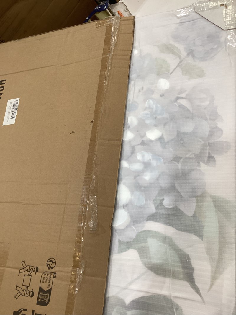 Condition photo showing Good Condition for arborus wall art hydrangea flower large canvas oil painting hand painted blue floral pictures aesthetic botanical artwork for living room bedroom hotel decoration, 29.5" x 29.5" 30"l x 30"w blue & green
