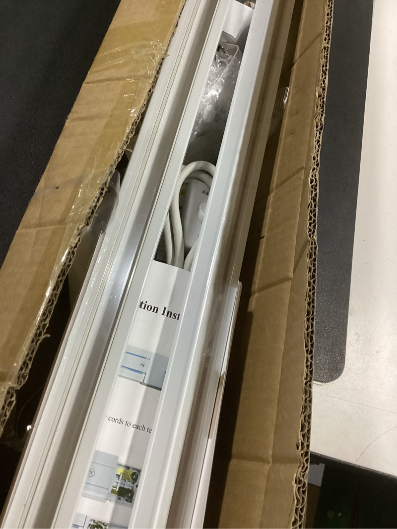 Condition photo showing Good Condition for LED Track Lighting Heads Kit, 6-Lights GU10 Dimmable Track Lights with 6.56FT(3.28 * 2) H Type Track Light Rails, 10W 4000K Natural White Indoor Ceiling Spotlight Fixture, White