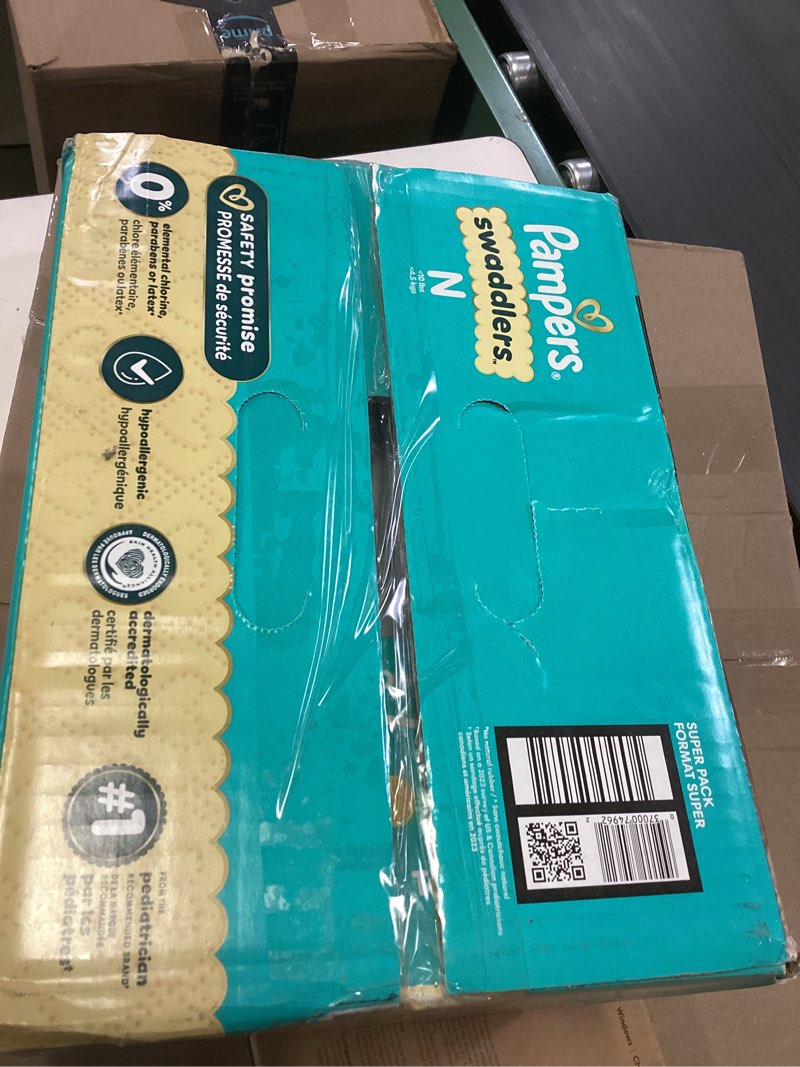 Condition photo showing New/Like New for Pampers Swaddlers Diapers, Size 0 (up to 10 lbs), 84 Count, Absorbent, Keeps Baby Dry and Comfortable, Skin Safe Disposable Baby Diaper (Packaging May Vary) Newborn 84