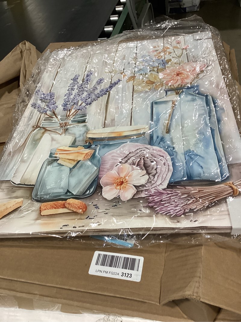 Condition photo showing Good Condition for artnft flower pictures canvas wall art home decor, painting art prints floral wall art for living room, bathroom decor farmhouse wall decoration, kitchen bedroom decor 12×16in 16"l x 12"w flower pictures02