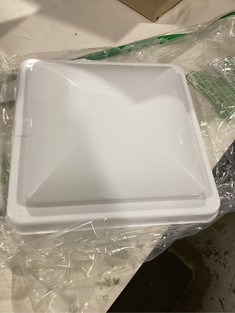 Condition photo showing Good Condition for camp'n 14.5 inch universal rv roof vent for trailer, camper, motorhome - rv vent covers for roof - oem lid replacement (14.5 x 14.5 white 1-pack) 1 vent cover white