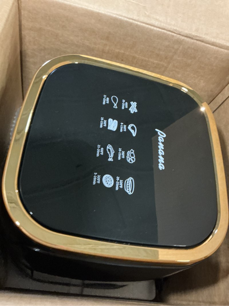Condition photo showing Good Condition for Panana 8QT Large Air Fryer Compact, 8 Preset Menus Airfryer, One-Touch Digital Control Presets, Touchscreen Display, Dishwasher Safe, Nonstick, Fit for Family (Black)
