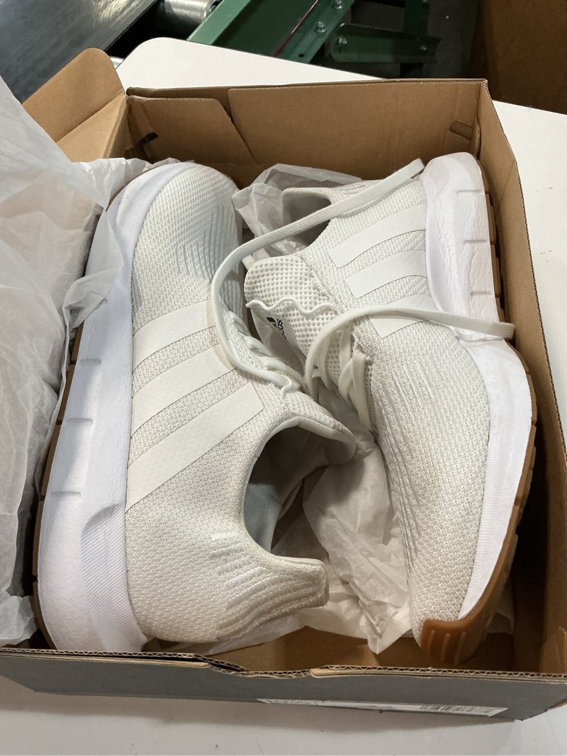 Condition photo showing New/Like New for adidas mens swift run 1 sneakers shoes casual - beige 10.5 white/white/black
