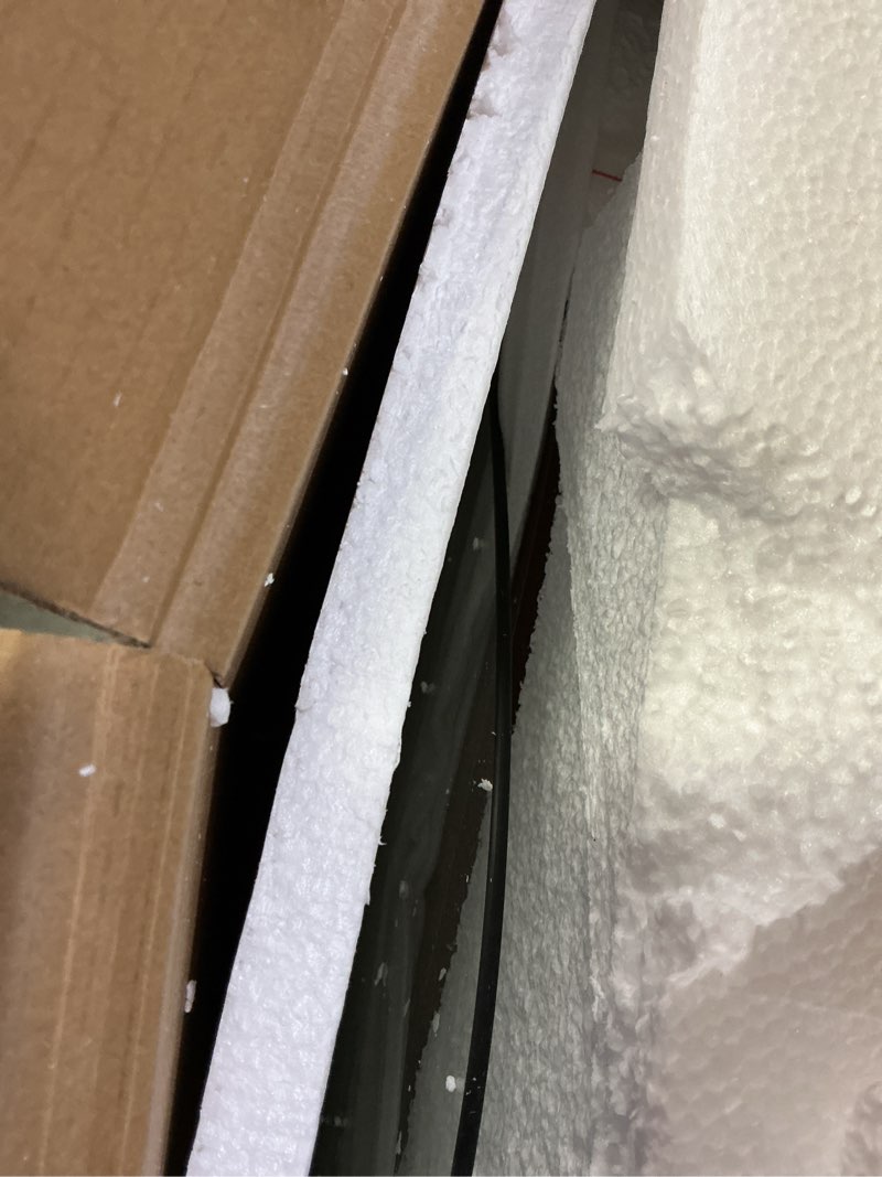 Condition photo showing Good Condition for Coffee Table for Living Room Mid Century Modern Center Table with Glass Top, Walnut Transparent Transparent/Walnut 32 Inch