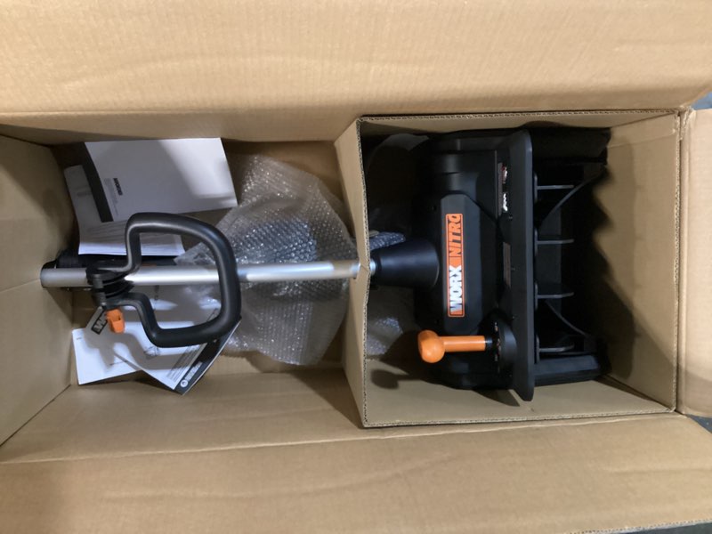 Condition photo showing Good Condition for WORX Nitro 40V 12'' Cordless Snow Shovel, Electric Snow Thrower for 4-Car Driveway, Snow Removal with Brushless Motor & 2 Speed Control, 2 × 4.0 Ah Batteries and Charger Included, WG460