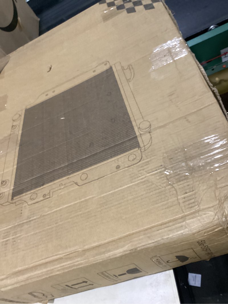 Condition photo showing As Is for jepnriyo 1 row aluminium radiator for dodge d/w 100 150 250 350 ramcharger 5.2l 5.9l v8 1979 1980 19