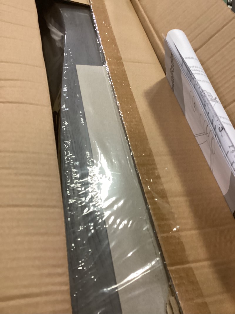 Condition photo showing New/Like New for Obabala 52''Gray Ceiling Fan with LED Light Remote Control Modern Ceiling Fan 3 Walnut Wood Blades -6 Speeds -Reversible Quiet DC Motor and Matte Black