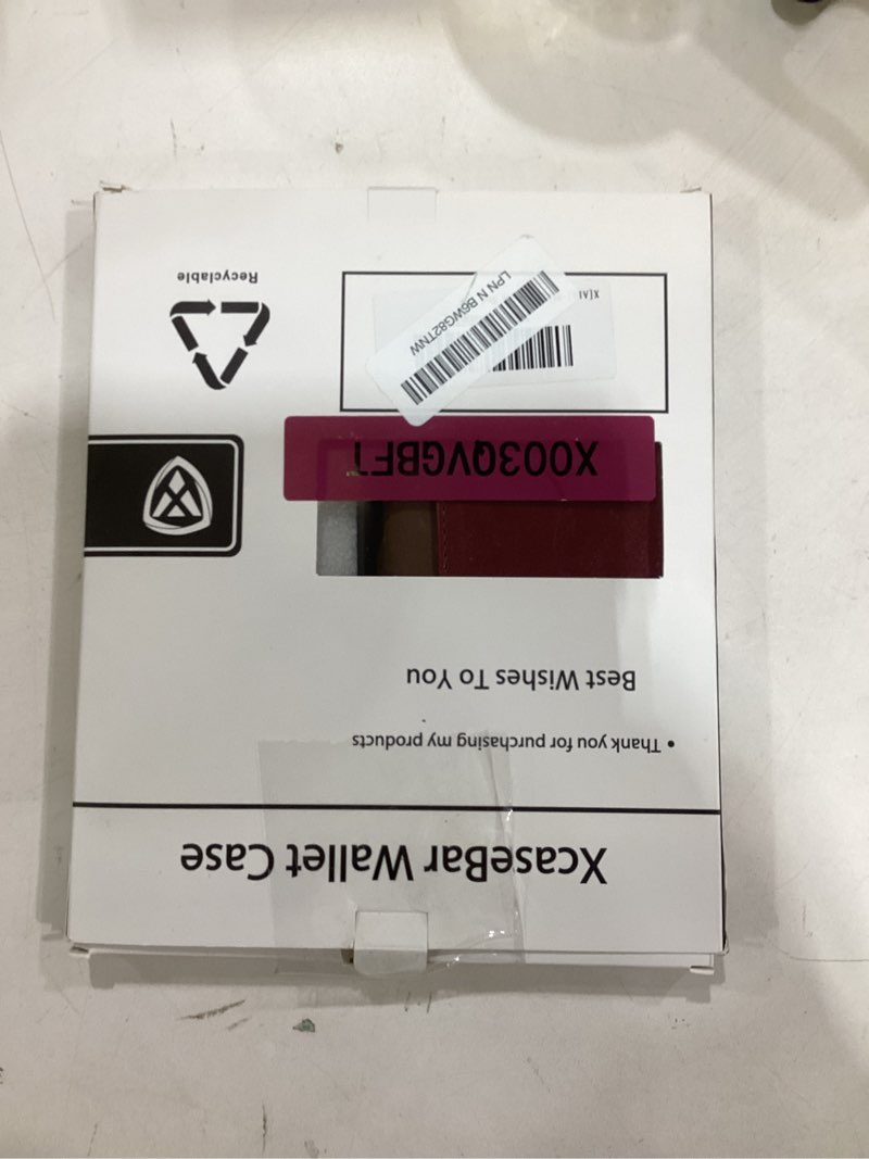Condition photo showing As Is for XcaseBar for Samsung Galaxy A14 5G Wallet case with Zipper Credit Card Holder ?RFID Blocking? , Flip