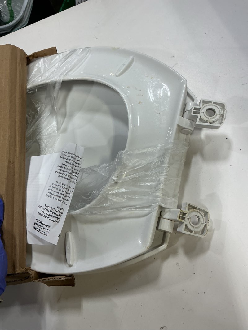 Condition photo showing As Is for Bemis 170 Durable Plastic Toilet Seat, Elongated, White