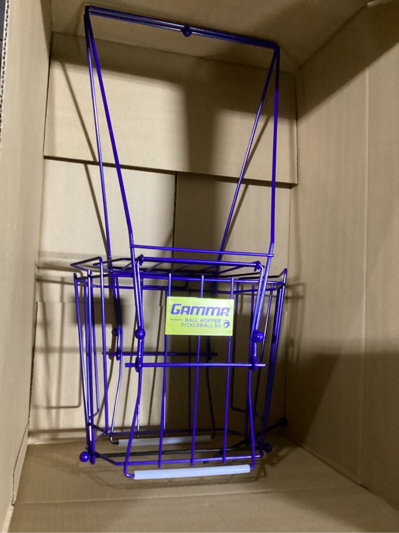 Condition photo showing Good Condition for Gamma Sports Pickleball Hopper – 50 Ball Picker Upper with Hexagonal Basket, Reinforced Welds, Carbon Steel Wires & Attached Lid for Durable Pickleball Storage 2024 PB Ball Hopper 50