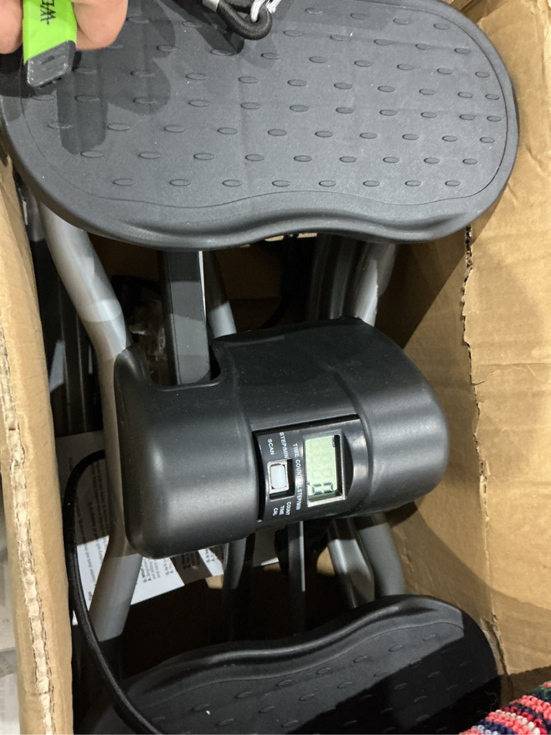 Condition photo showing As Is for rock stepper,step rocker side to side,lateral rocking fitness stepper home workout machine, fitness equipment suitable for home, apartment, and dormitory use