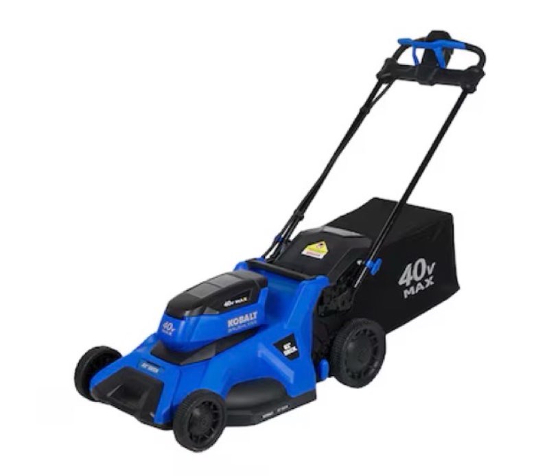 kobalt 40-volt 21-in brushless battery push lawn mower 6 ah