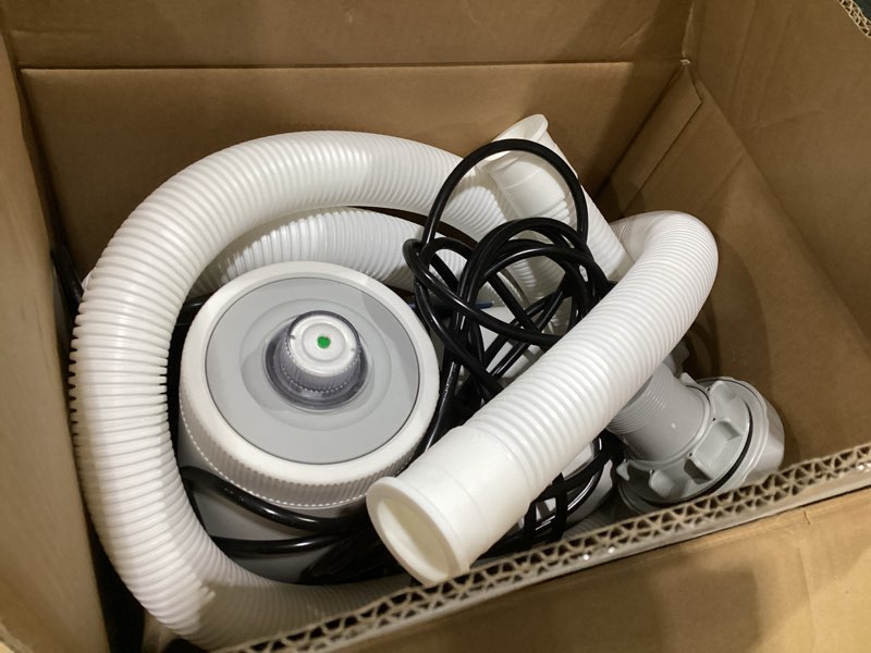 Condition photo showing Good Condition for INTEX 26635EG C1500 Cartridge Filter Pump for Above Ground Pools: 1500 GPH Pump Flow Rate – Improved Circulation and Filtration – Easy Installation – Improved Water Clarity – Easy-to-Clean