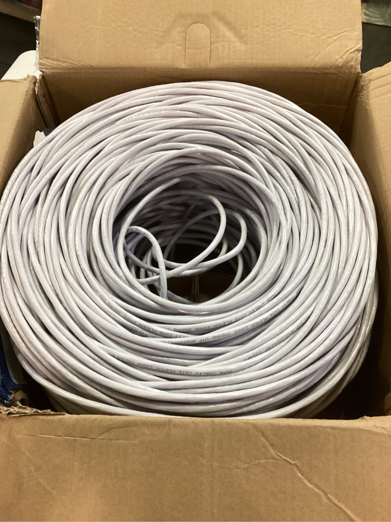 Condition photo showing Good Condition for MONK CABLES | CAT6 Plenum Cable 1000ft | UTP, 23AWG, 550MHz | DSX-8000 Certified | Most Certified Cable of The Whole Market (White)