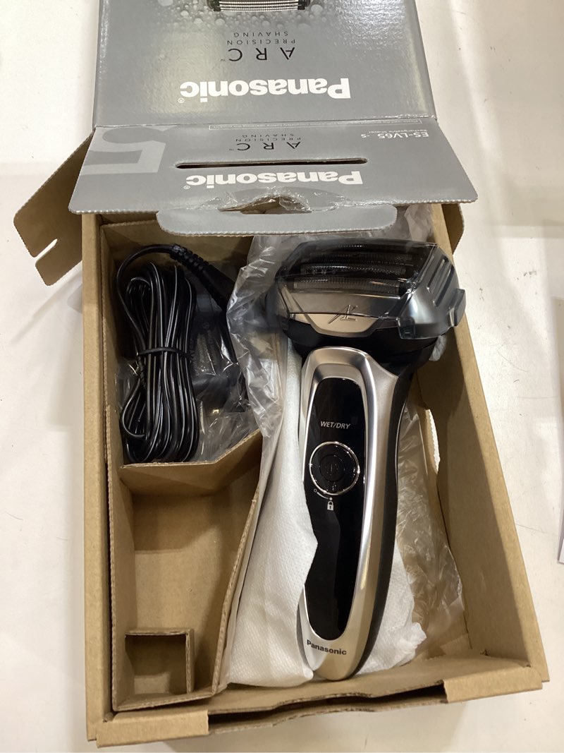 Condition photo showing Good Condition for panasonic arc5 electric razor for men with pop-up trimmer, wet/dry 5-blade electric shaver with intelligent shave sensor and multi-flex pivoting head – es-lv65-s (silver)