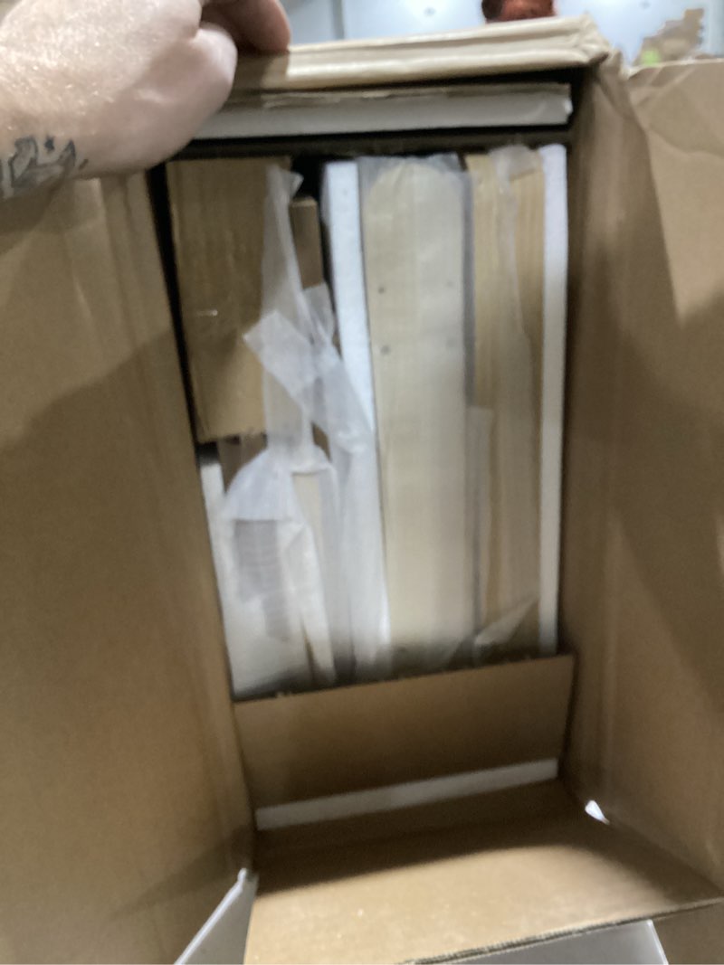 Condition photo showing Good Condition for lyncohome fluted nightstand with charging station, 19.7 inch wide end table with 2 drawers, modern wood bedside table for bedroom,natural,1 pcs 15"d x 19.7"w x 25.5"h?2 drawers? natural 1